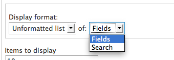 You can specify an unformatted list of fields or search